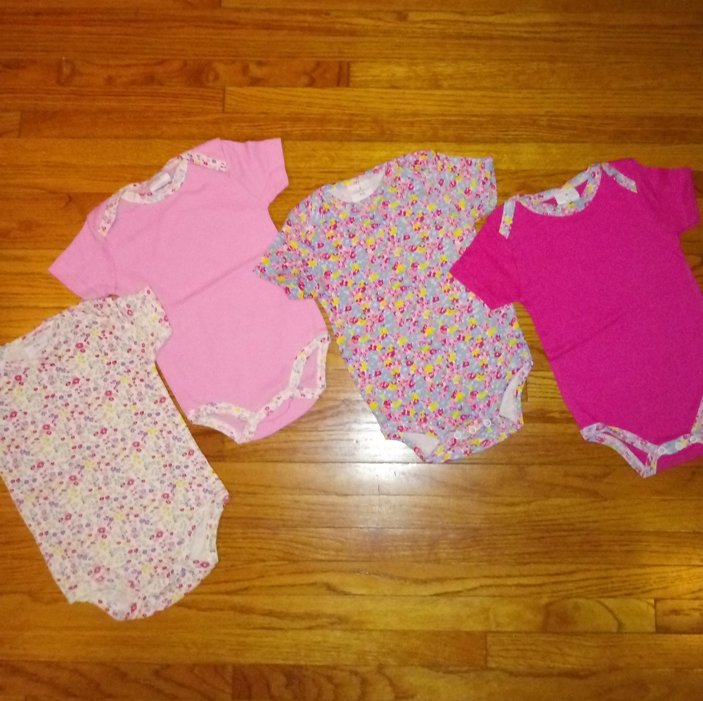 Laura Ashley Baby Girl One Piece Lot, Laura Ashley Baby Onesie Lot, Baby Lot
